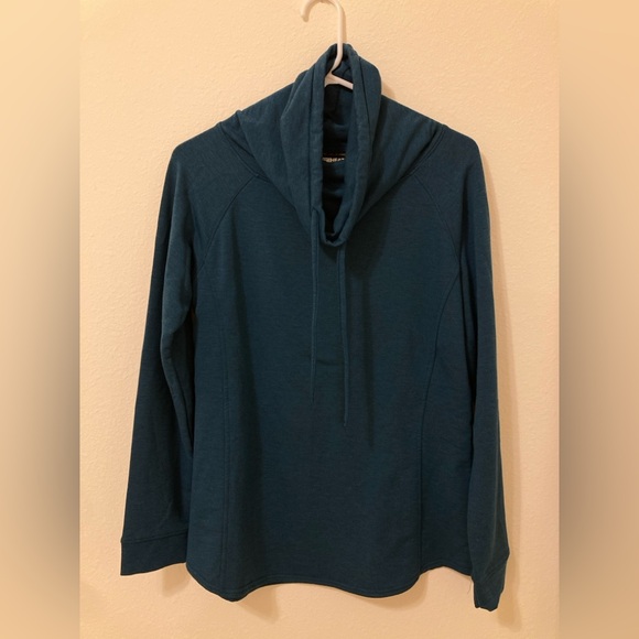 32 Degrees Sweaters - 32 Heat Dark Teal Long Sleeve Funnel Neck Sweat Top